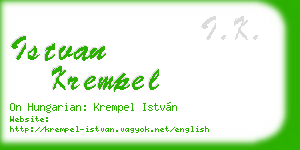 istvan krempel business card
